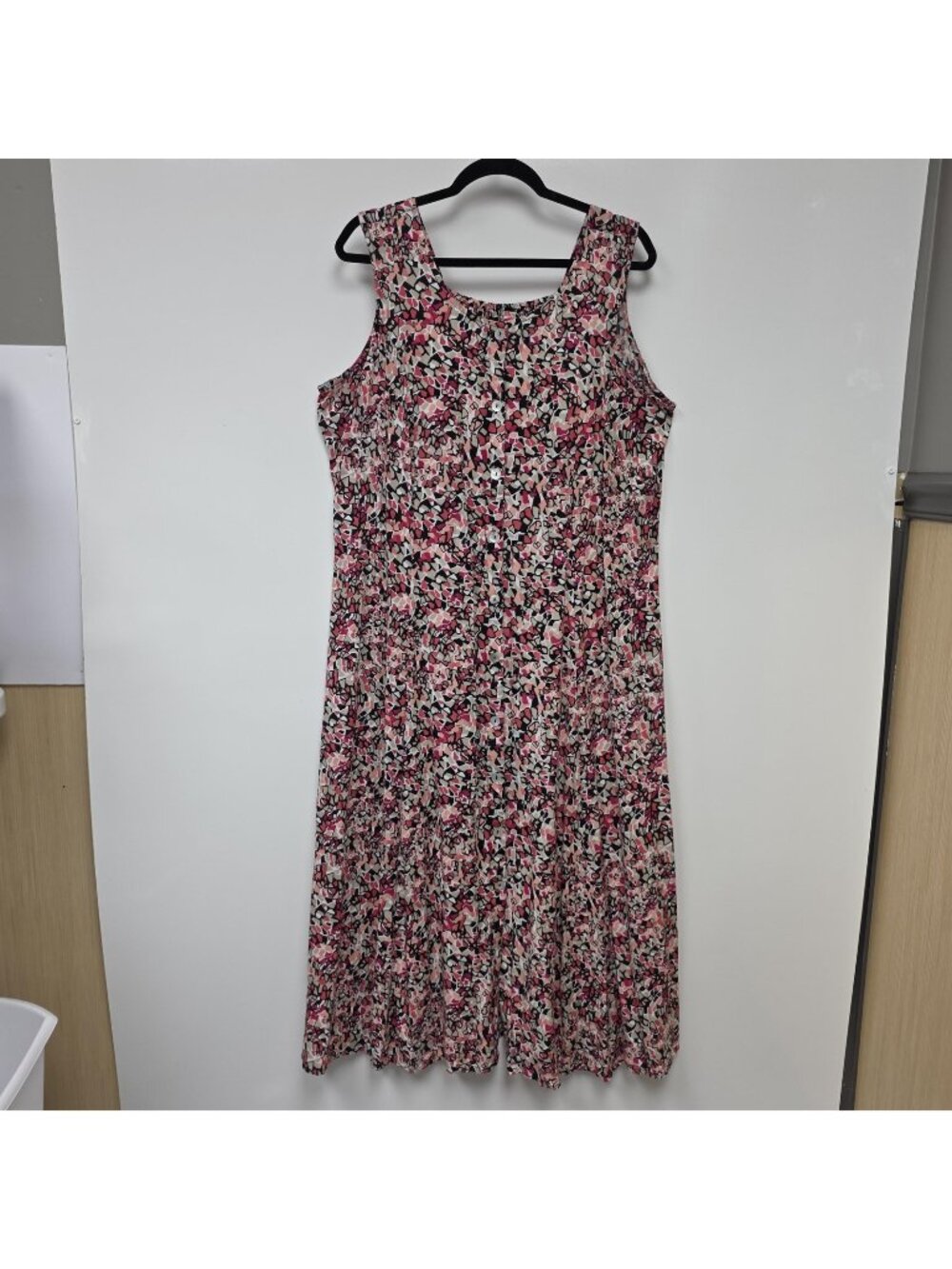 Blair Dress Womens XL Multicolor Geometric Sleeveless Maxi Smocked Sundress
